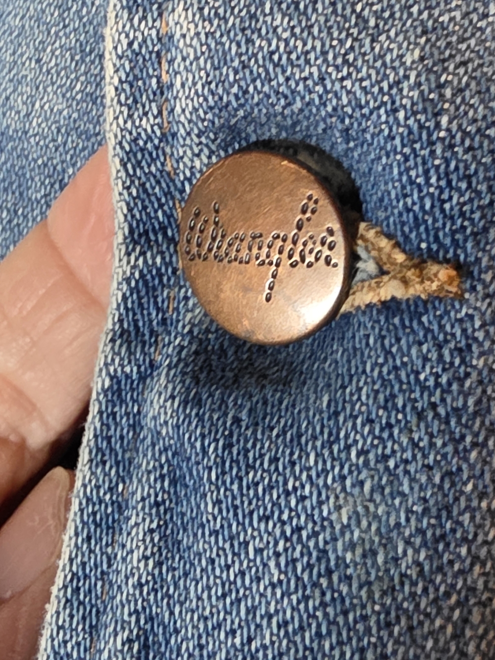 Vintage Wrangler 100% Cotton Denim Sherpa-Lined Vest - Picture 8 of 12